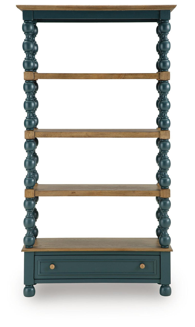 Finnworth - Bookcase - Blue / Brown