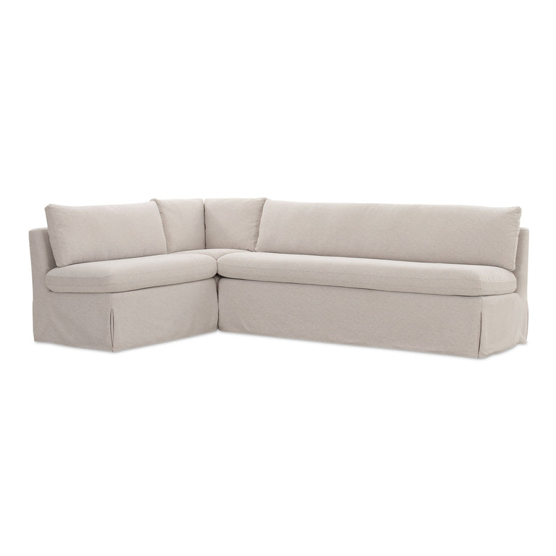 Fable - 3 Piece Slipcover Dining Banquette L-Shape - Beige