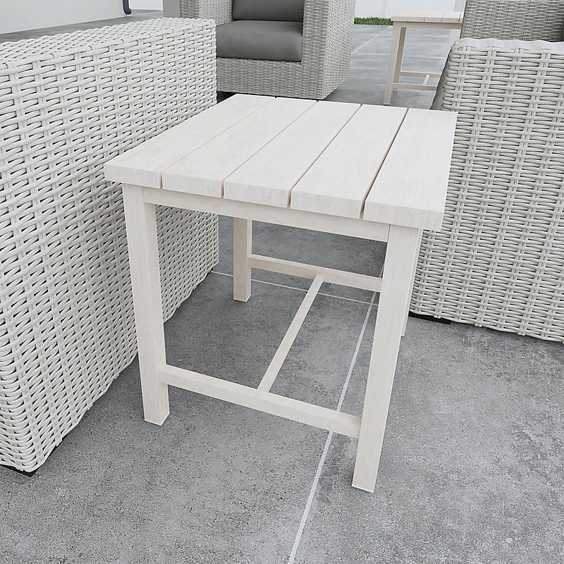 Blakely - Outdoor Aluminum End Table - White
