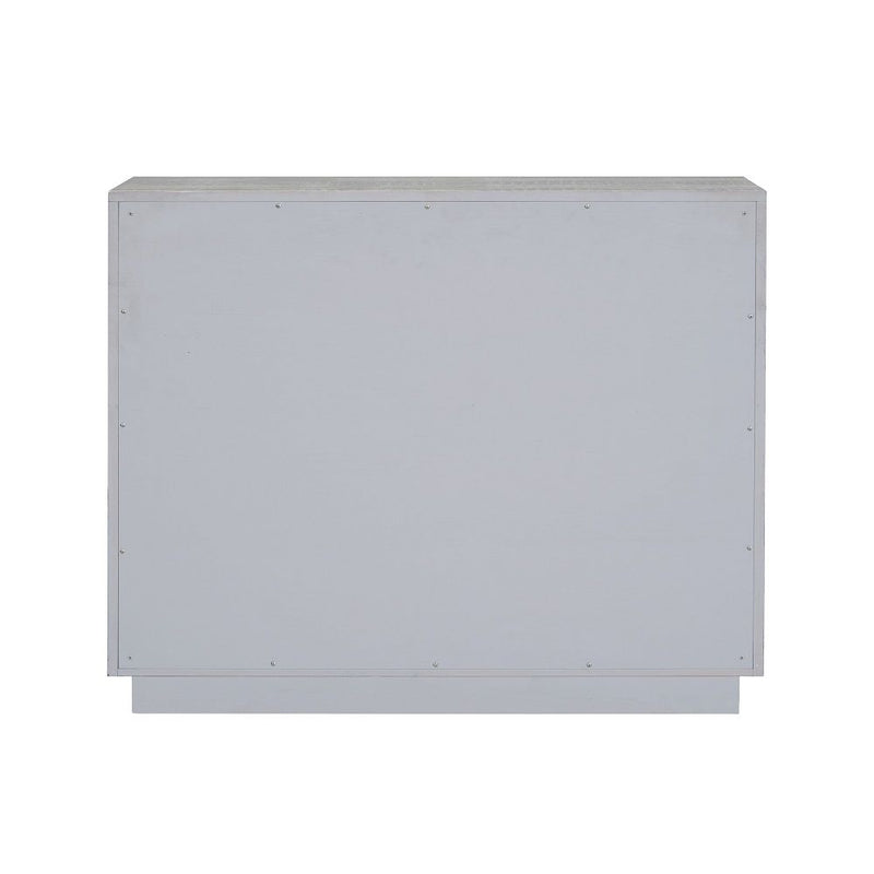 Anpu - Console Cabinet - Silver Faux Crocodile Skin