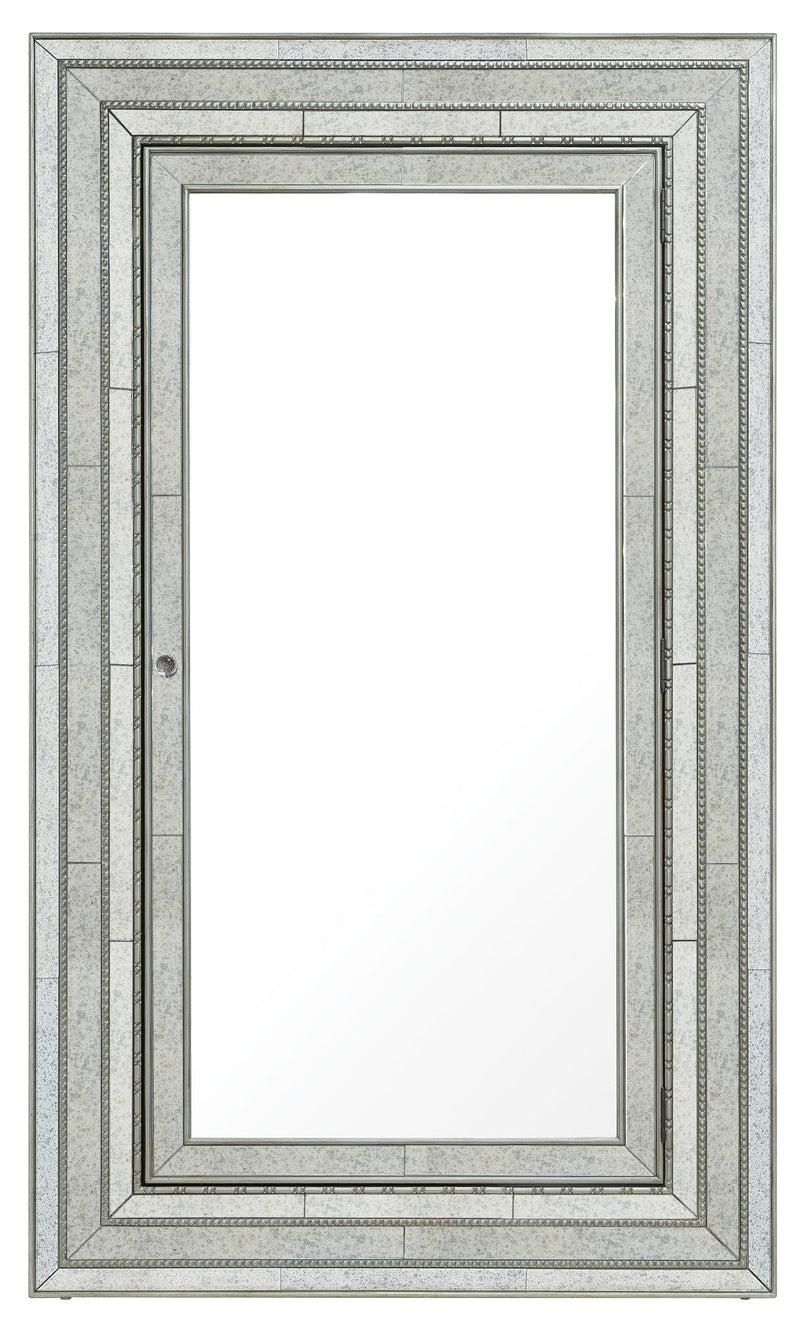 Melange - Glamour Floor Mirror With Jewelry Armoire Storage - Champagne