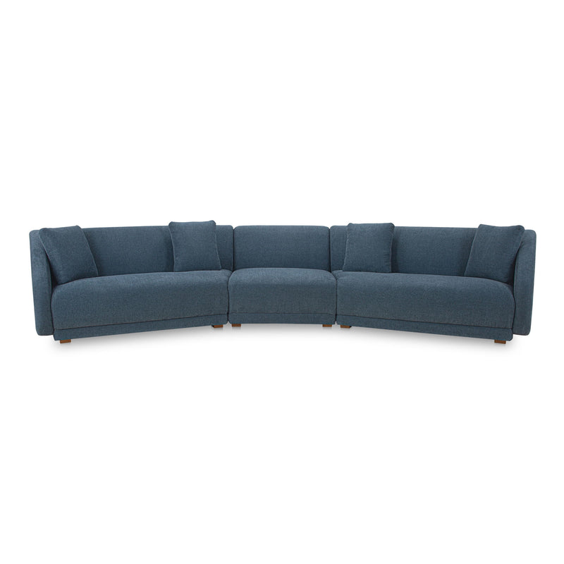 Fraser - 3 Piece Modular Sectional With Slipper - Deep Blue