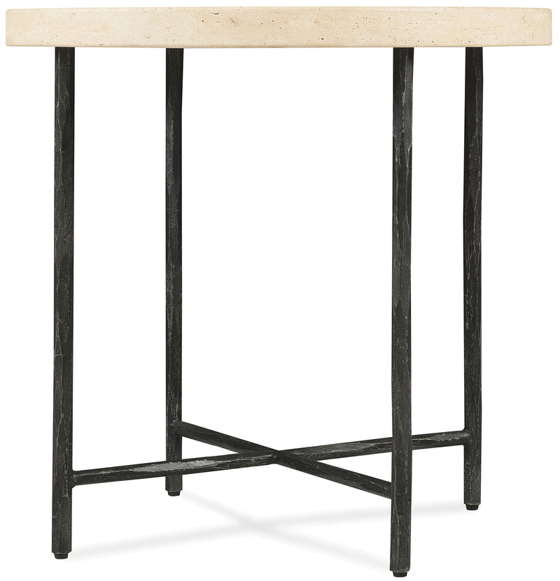 Driftwood - Round Side Table - Beige / Gray