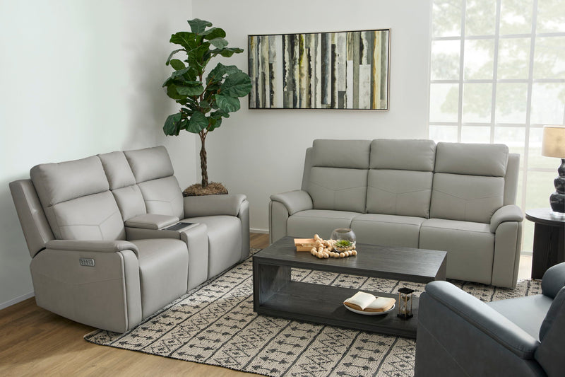 Vernon - Power Reclining Sofa With Console, Power Headrest, Lumbar, Heat & Massage