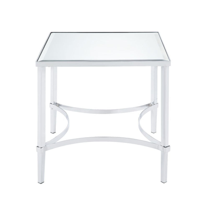 Petunia - End Table - Mirrored & Chrome