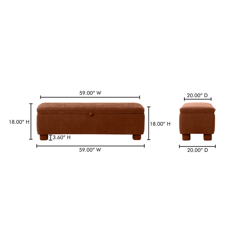 Ichigo - Storage Bench - Deep Orange