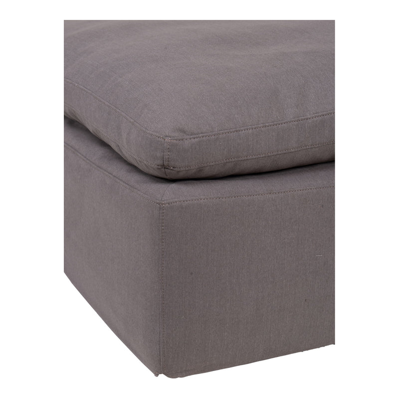 Clay - Livesmart Fabric Ottoman - Light Gray