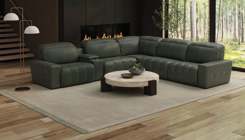 Spoleto - 6 Piece Power Reclining Sectional - Pine
