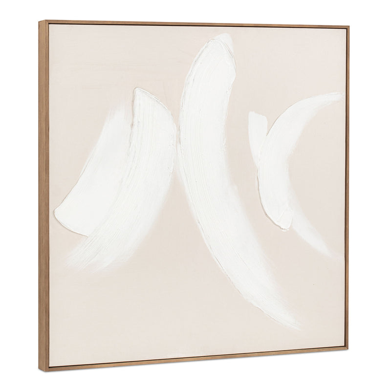 Chorus - Framed Canvas Painting - Beige