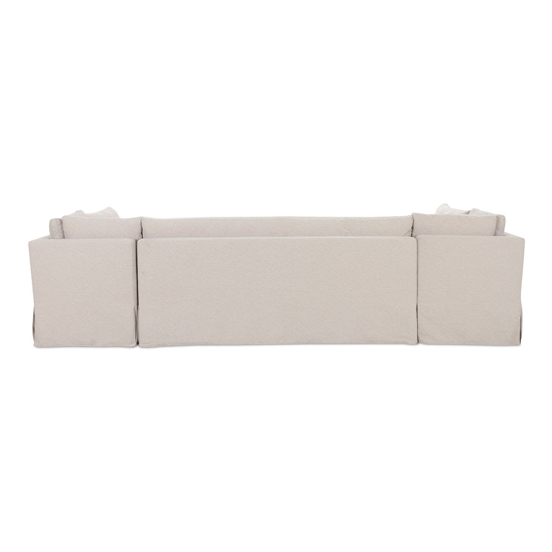 Fable - 5 Piece Slipcover Dining Banquette U-Shape - Beige