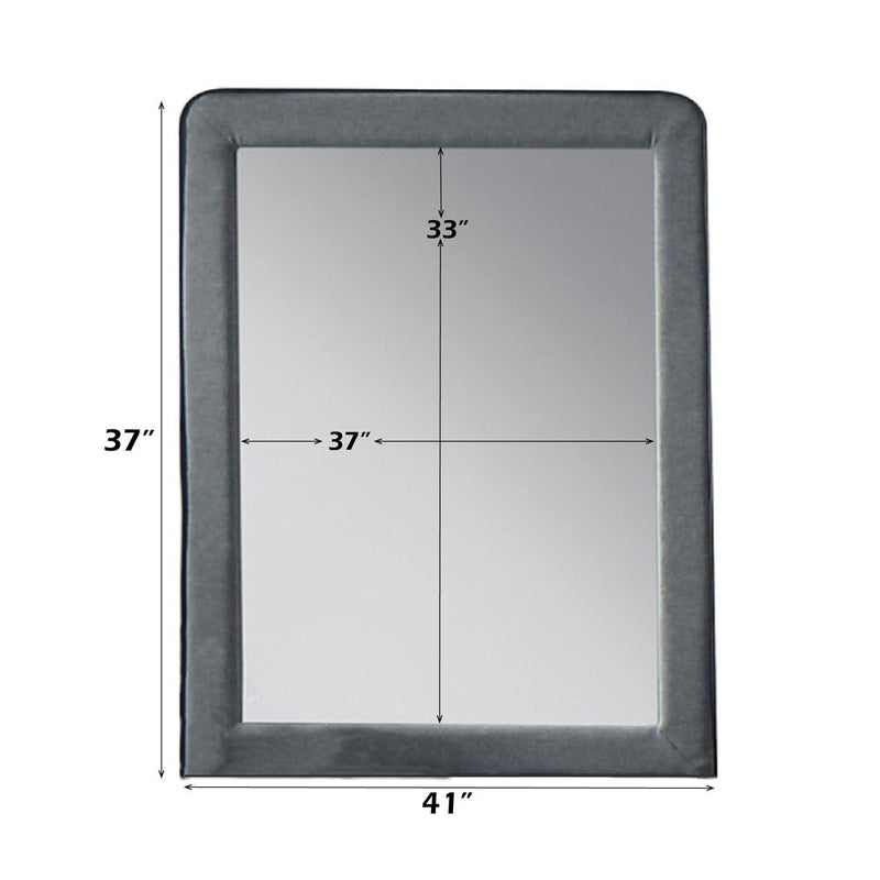 Valda - Mirror - Light Gray Fabric