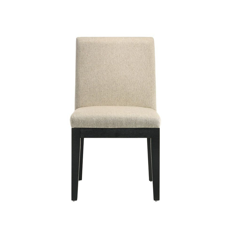 Froja - Side Chair (Set of 2) - Beige Fabric & Black