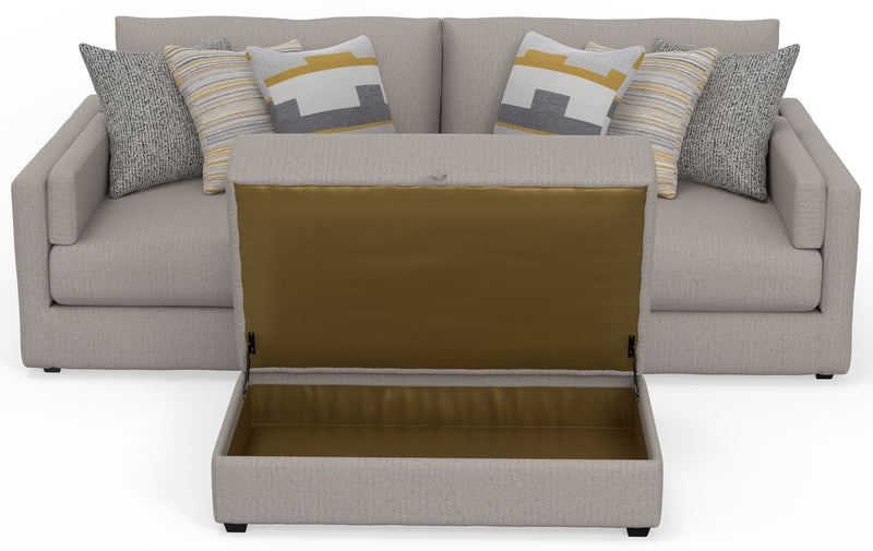 Trevor - Extra Deep Oversized Sofa With Included Storage Cocktail Ottoman