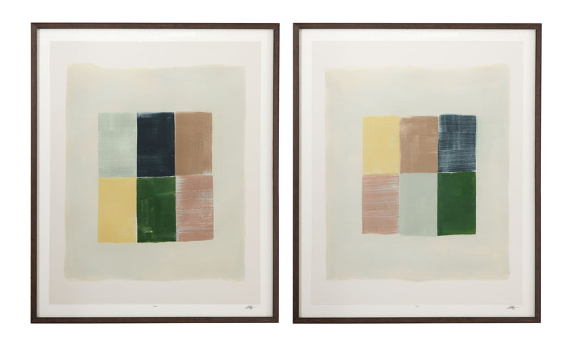 Sunny Patchwork II Framed Print - Gray