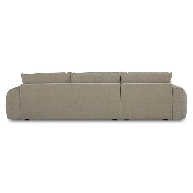 Berga - Sectional Pebble Left Stationary Sofa - Gray
