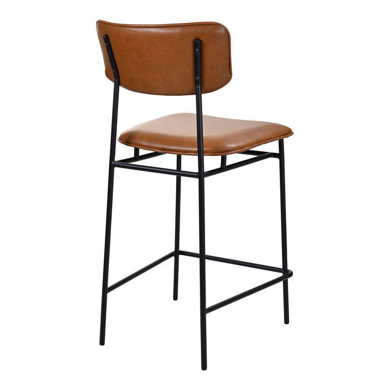 Sailor - Leather Counter Stool - Dark Brown