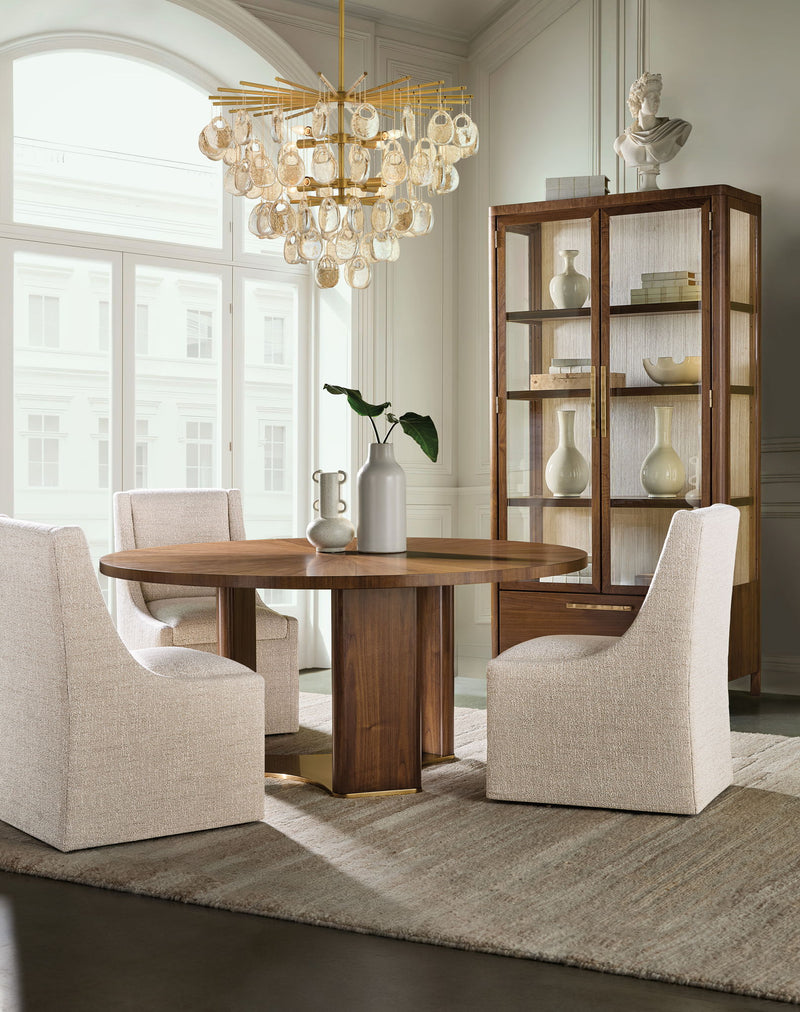 Eleana - Round Dining Table - Medium Wood
