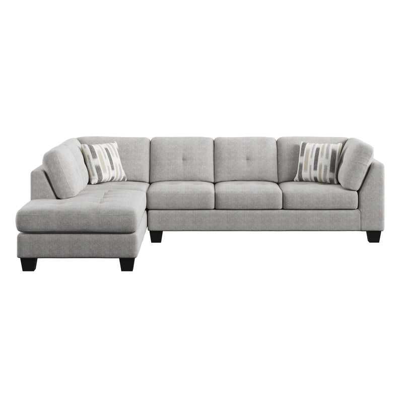 Myles - Chaise Sectional - Overcast