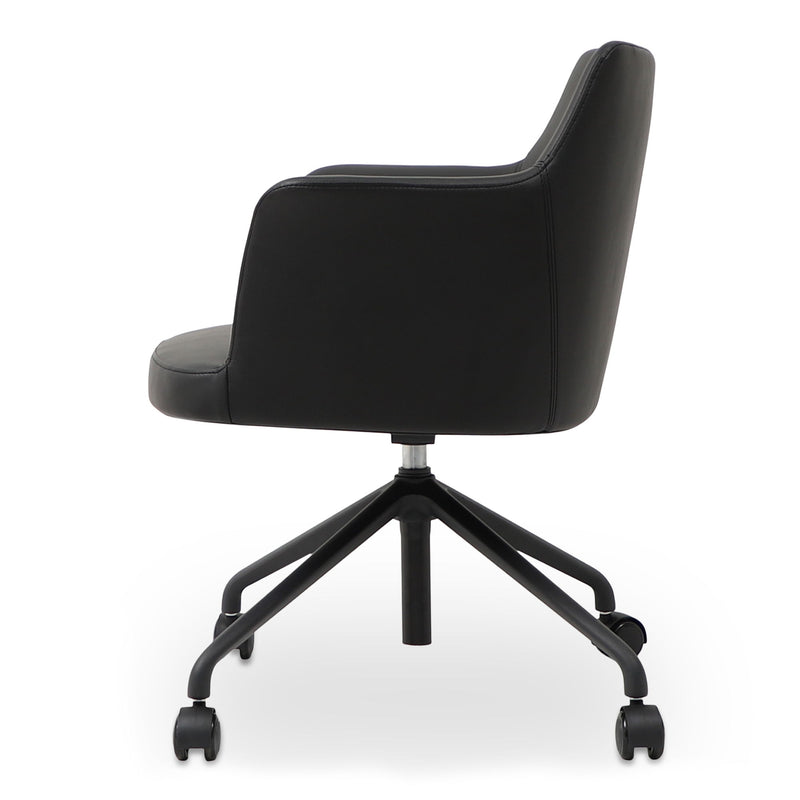 Morris - PVC Office Chair - Black