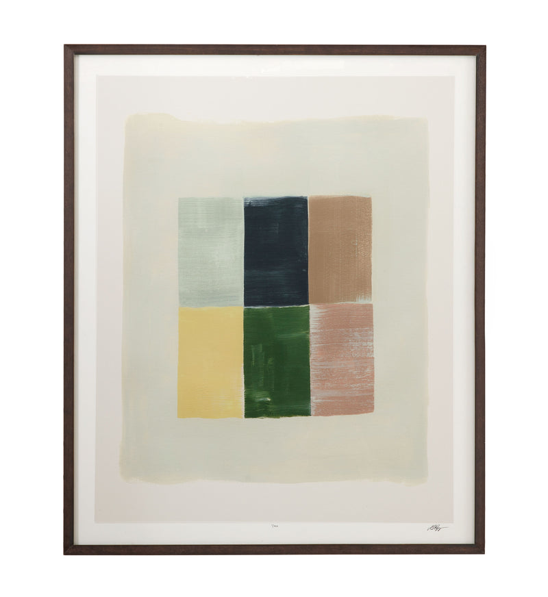 Sunny Patchwork I Framed Print - Gray