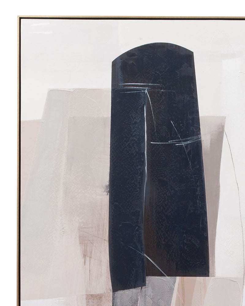 Milano Canvas Art - Beige / Blue