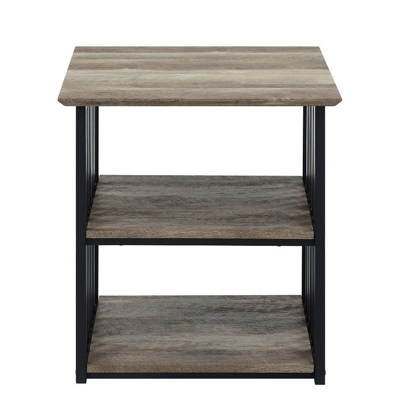 Zudora - Nightstand - Antique Oak & Black