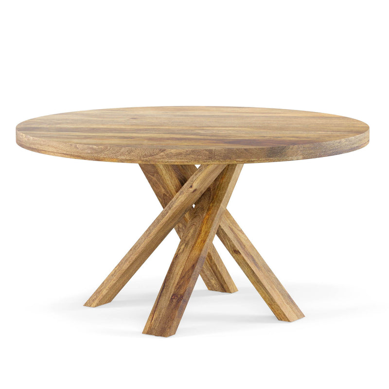 Crossings - Downtown Round Dining Table With 4 Upholstered Chairs - Amber & Gray