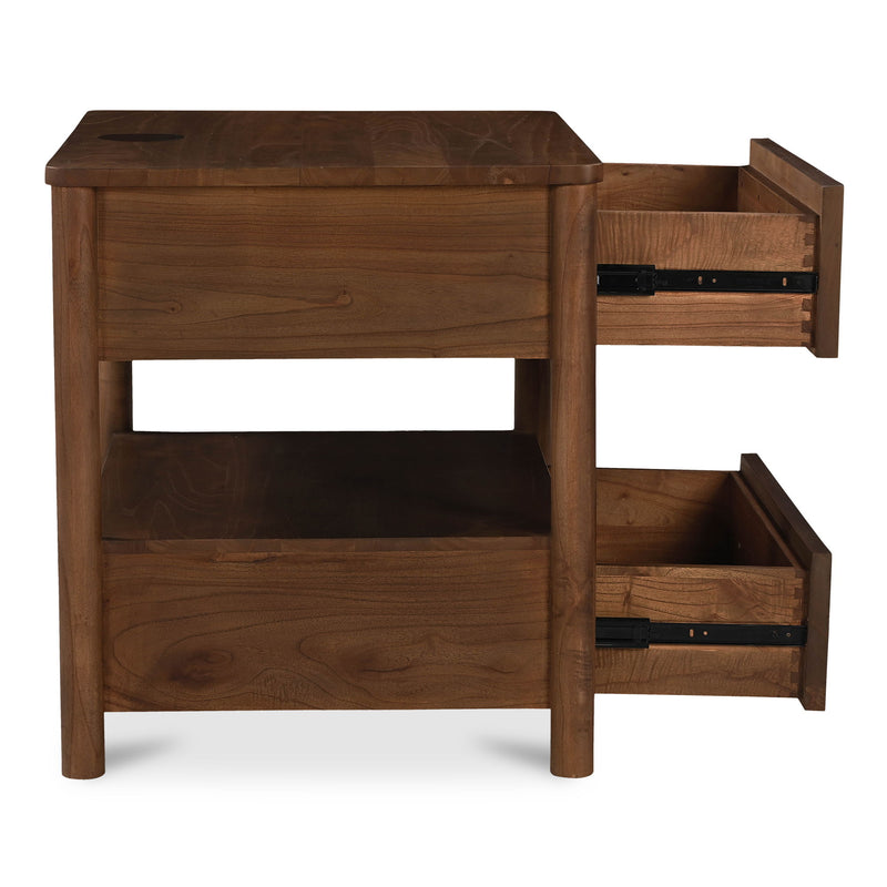 Lottie - Charging Nightstand - Brown