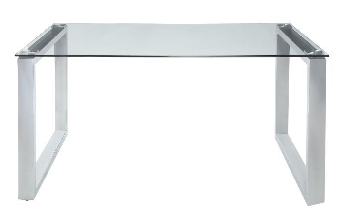 Abraham - Dining Table - Clear Glass Top & Chrome