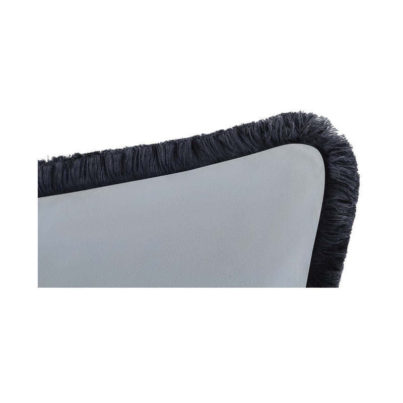 Yasmin - Lumbar Cushion Faux Mohair - Light Blue