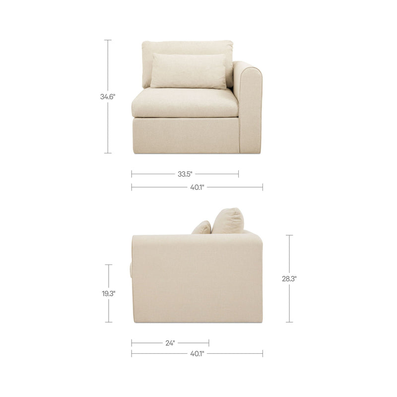 Swift - Right Arm Facing Chair - Light Beige