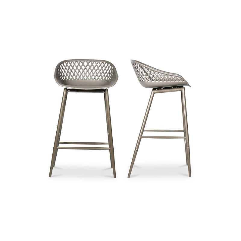 Piazza - Outdoor Counter Stool (Set of 2) - Gray