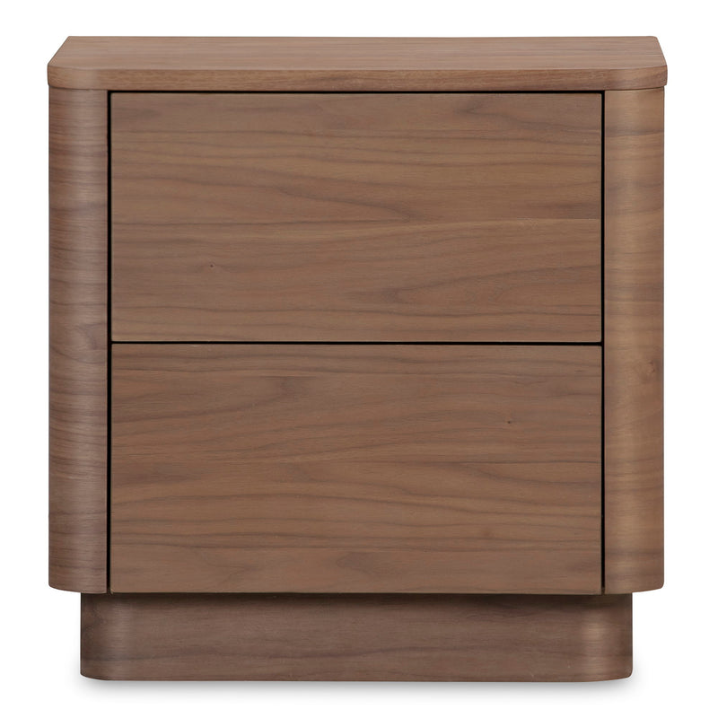 Round Off - Tall Nightstand - Dark Brown