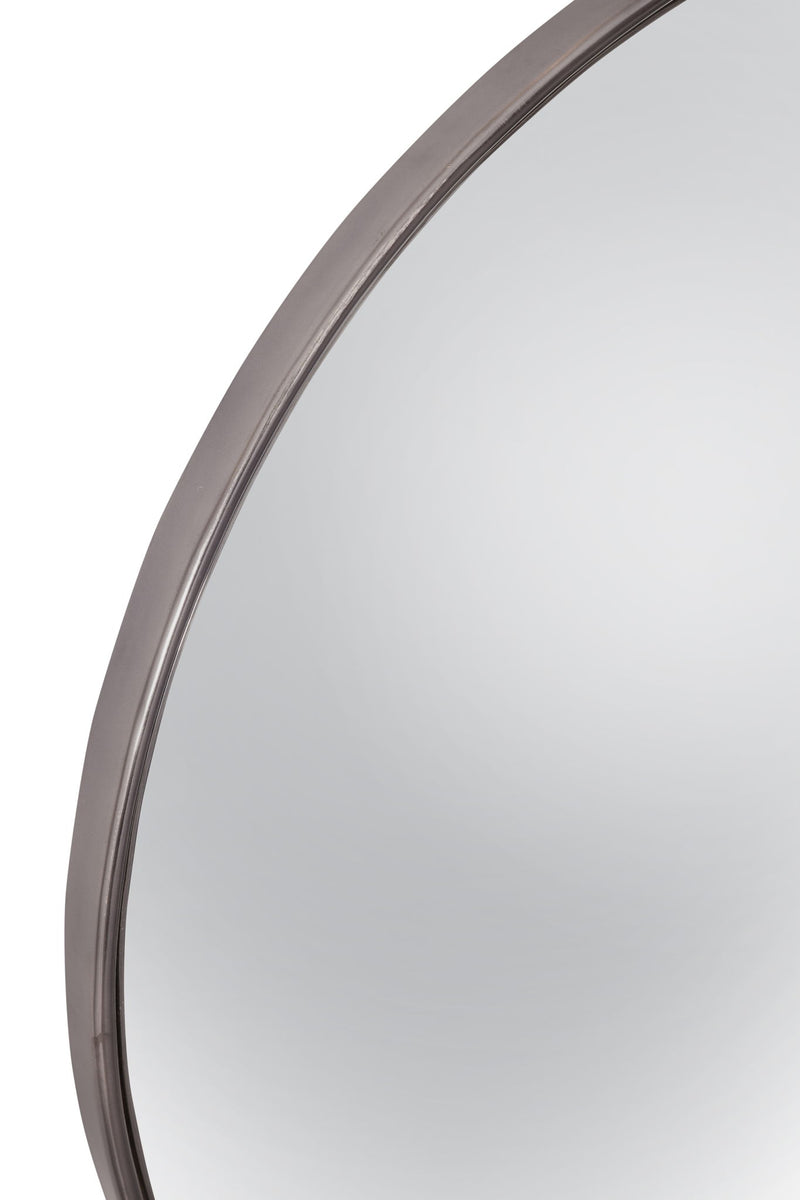 Silver - Convex Wall Mirror - Black