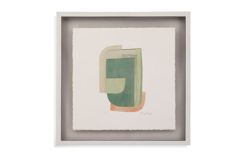 Color Structure III Framed Print - Green
