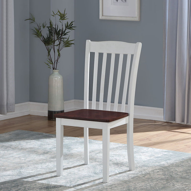 Green Leigh - Side Chair (Set of 2) - White & Walnut
