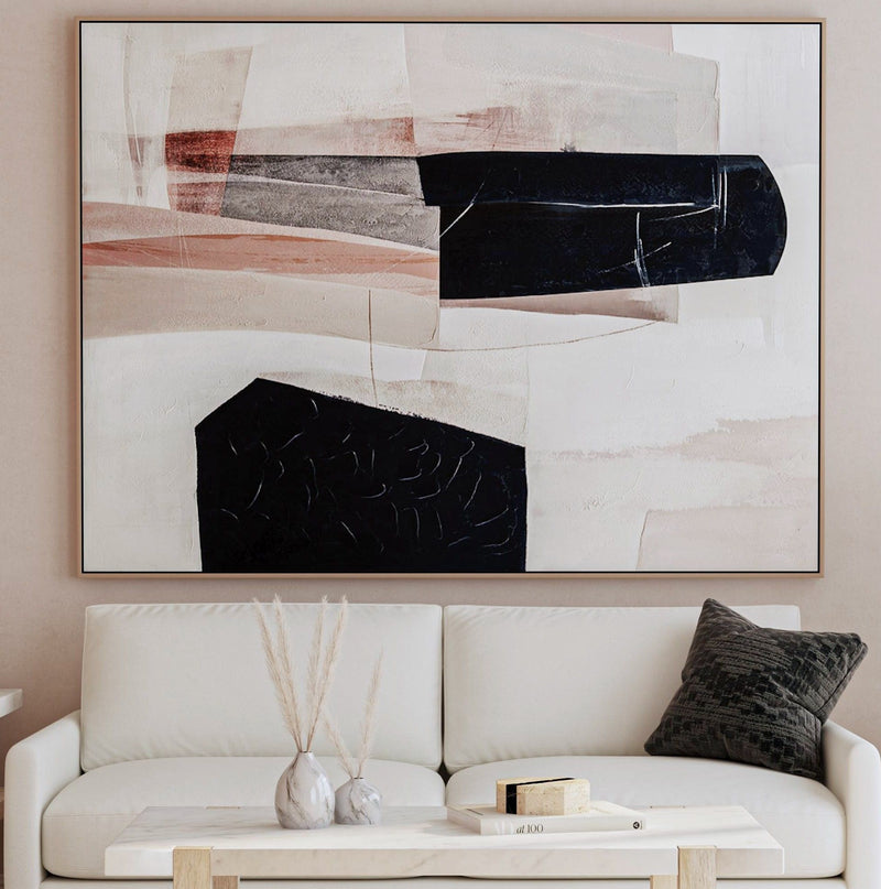 Milano Canvas Art - Beige / Blue