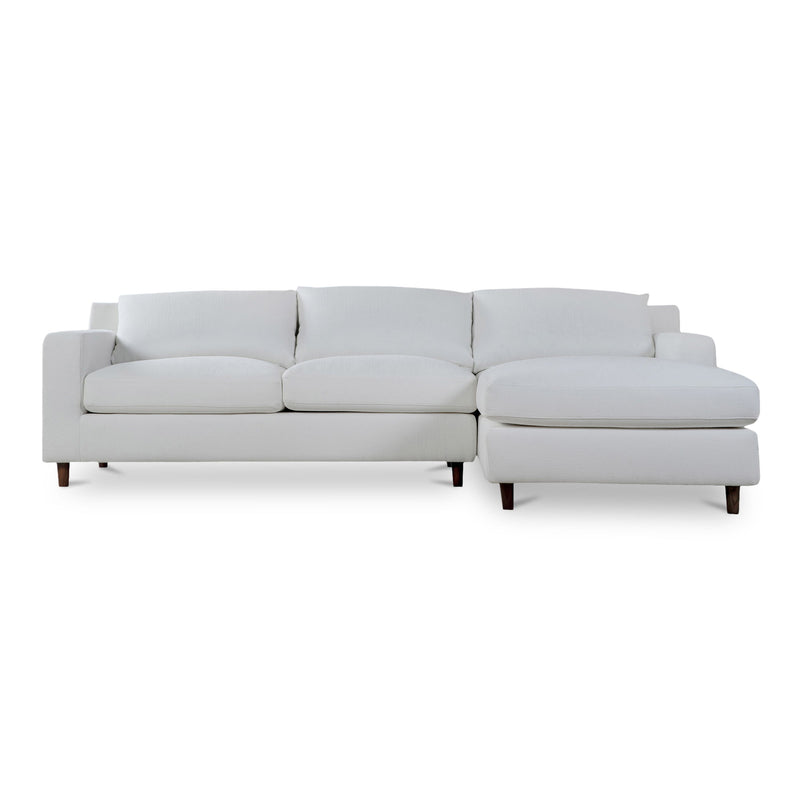 Hutton - Right Sectional - White