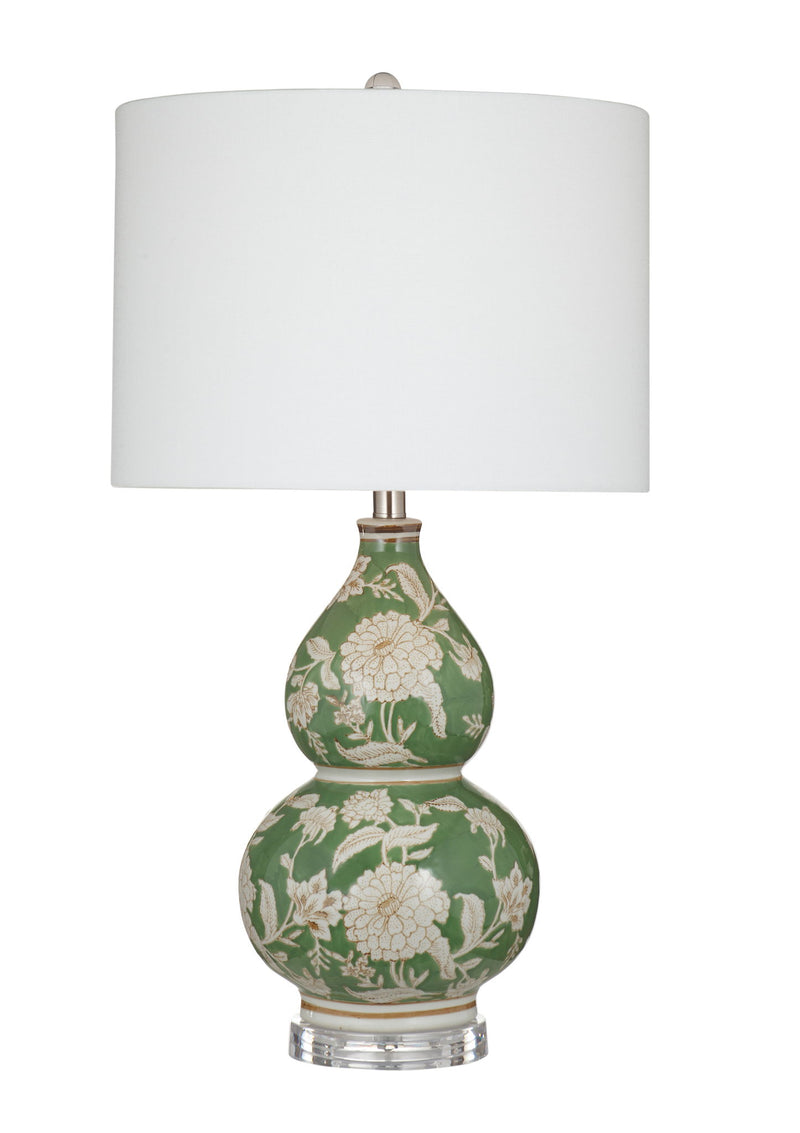 Capri - Table Lamp - Soft Green / Cream / Clear Acrylic