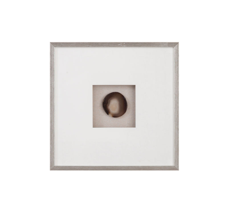 Agate Stone Wall Art - Dark Brown / White