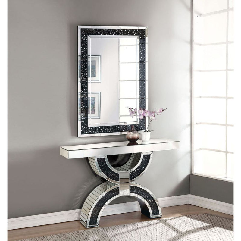 Nysa - Console Table With Faux Crystals - Mirrored