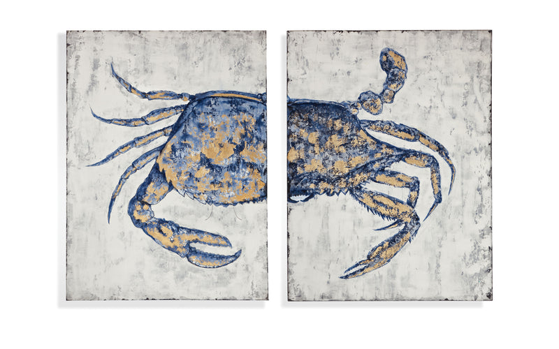 Blue Crab Canvas Art - Blue