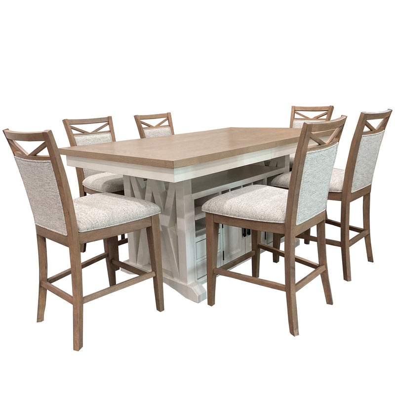 Americana Modern Dining - Island Counter-Height Extendable Dining Table - Cotton