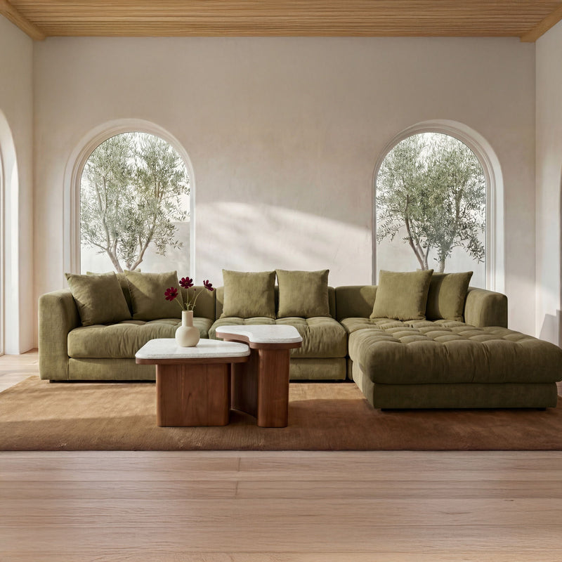 Davie - Slipper Chair - Olive Green