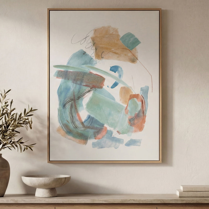 Prose - Framed Painting - Multicolor