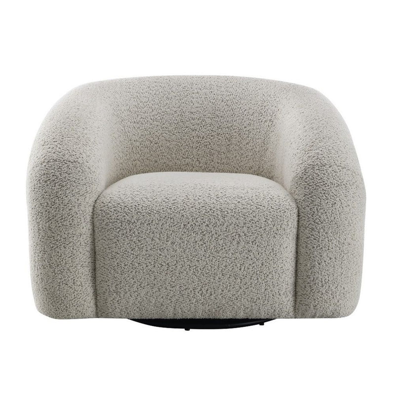 Irma - Chair With Swivel - Gray Boucle