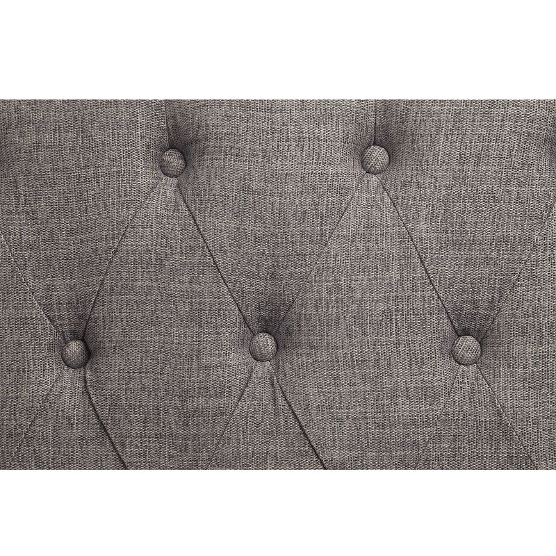 Florian - Sofa With 4 Pillows - Gray Fabric & Antique White