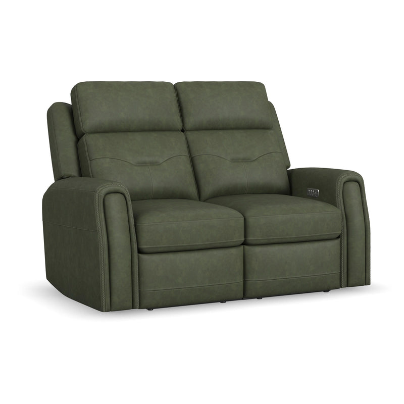 Felix - Power Reclining Loveseat With Console, Power Headrest, Lumbar, Heat & Massage