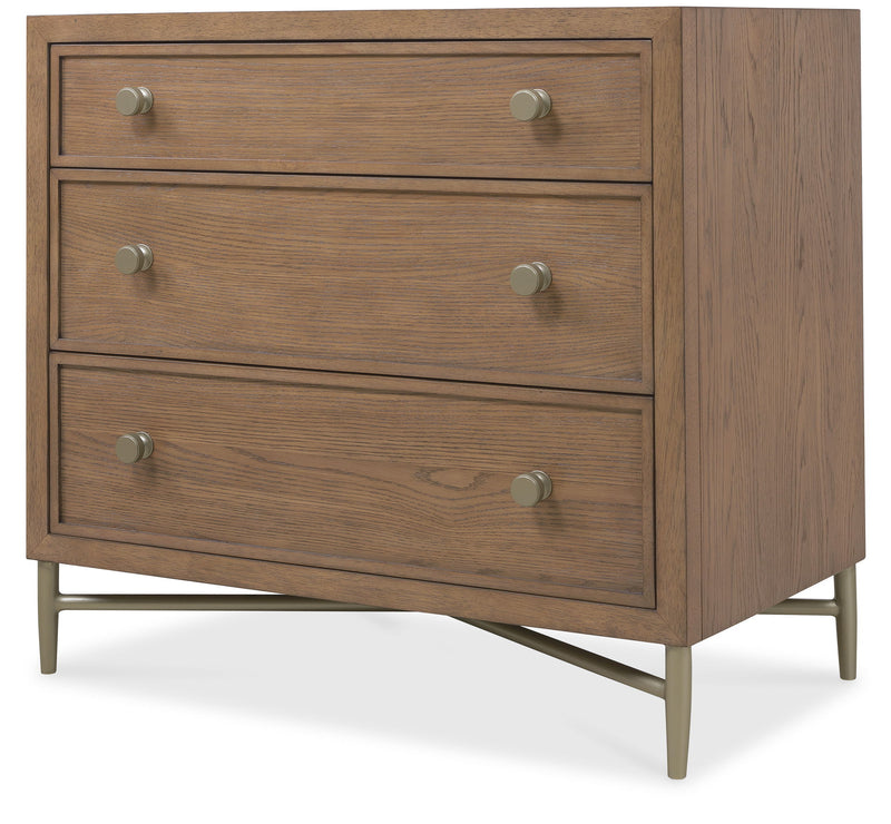 Sonnet - Three-Drawer Nightstand - Dark Gray