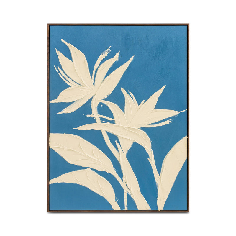 Paradis - Framed Painting - Blue